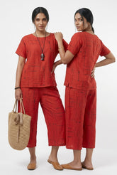 Women's "Out of Office" Abstract Lounge Set π΄π₯₯ | Effortless Resort Aesthetic
