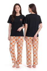 Women's Cute Bear Pajama Set Cozy & Playful 🧡⚫✨ (CNS-057)
