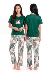 Women's Tropical Garden Pajama Set Lush & Serene πΏπ (CNS-051)