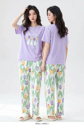 Women's Cute Bunny Tulip PJs Set π°π·