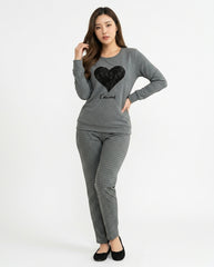 Women's "Je T'aime" Graphic Lounge Set 🖤💌 | Parisian Soft Girl Co-ord