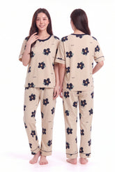 Women's Navy Bloom Pajama Set Refined & Elegant π€π€ (CNS-072)