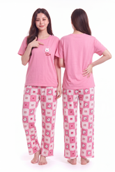 Women's Cute Bear Checkered Pajama Set Tender & Charming π©·π§Έ (CNS-063)