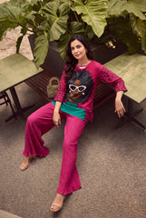 Women's Leopard Spirit Pajama Set Vibrant & Fearless π₯π (CNS-075)