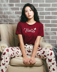 Women Butterfly Matching Nightwear Set 🦋