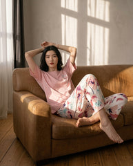 Women's Floral Pocket PJs Set πΈβ¨