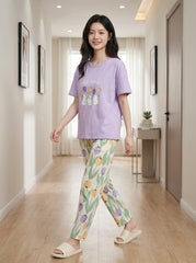 Women's Cute Bunny Tulip PJs Set 🐰🌷