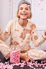 Women's Let Me Sleep Teddy Bear All-Over Pajama Set 🐻💤 (CNS-018)