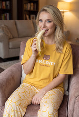 Women's Dream Bears Golden Hour Cozy Pajama Set 💛🐻 (CNS-022)
