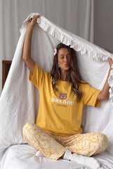 Women's Dream Bears Golden Hour Cozy Pajama Set 💛🐻 (CNS-022)