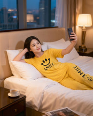 Women's Smiley Face Smile PJs Set 😊✨