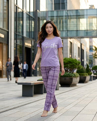 Women's "Aesthetic Serotonin" Plaid Sleep Set 🙂✨ | Dopamine Bed Rotting Fit