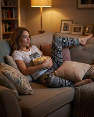 Women's White Elephant Printed Pyjama Set | Soft Cotton Nightwear 🐘 Chikoo