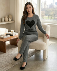 Women's "Je T'aime" Graphic Lounge Set 🖤💌 | Parisian Soft Girl Co-ord