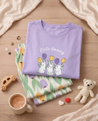 Women's Cute Bunny Tulip PJs Set 🐰🌷