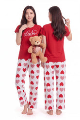 Women's Teddy Love Romance Heart Pajama Set 🧸❤️ (CNS-005)