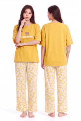 Women's Dream Bears Golden Hour Cozy Pajama Set 💛🐻 (CNS-022)