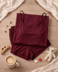 Women's "Main Character" Cami Sleep Set ✨🛌 | Clean Girl Aesthetic Chikoo