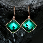 Crystal Square Drop Earrings (CR-18) 7