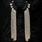 Rhinestone tassel Earrings (CR-06)