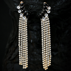 Rhinestone tassel Earrings (CR-06)