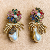 Mushk e Moti Flower Pearl Earrings - ER-93