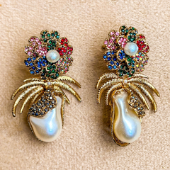Mushk e Moti Flower Pearl Earrings - ER-93