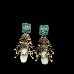 Noor Mahal Striped Pearls (D2) - ER-68