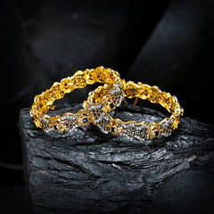 Enchanting Quartz (Gold Plated) Bangles - (BN-11)