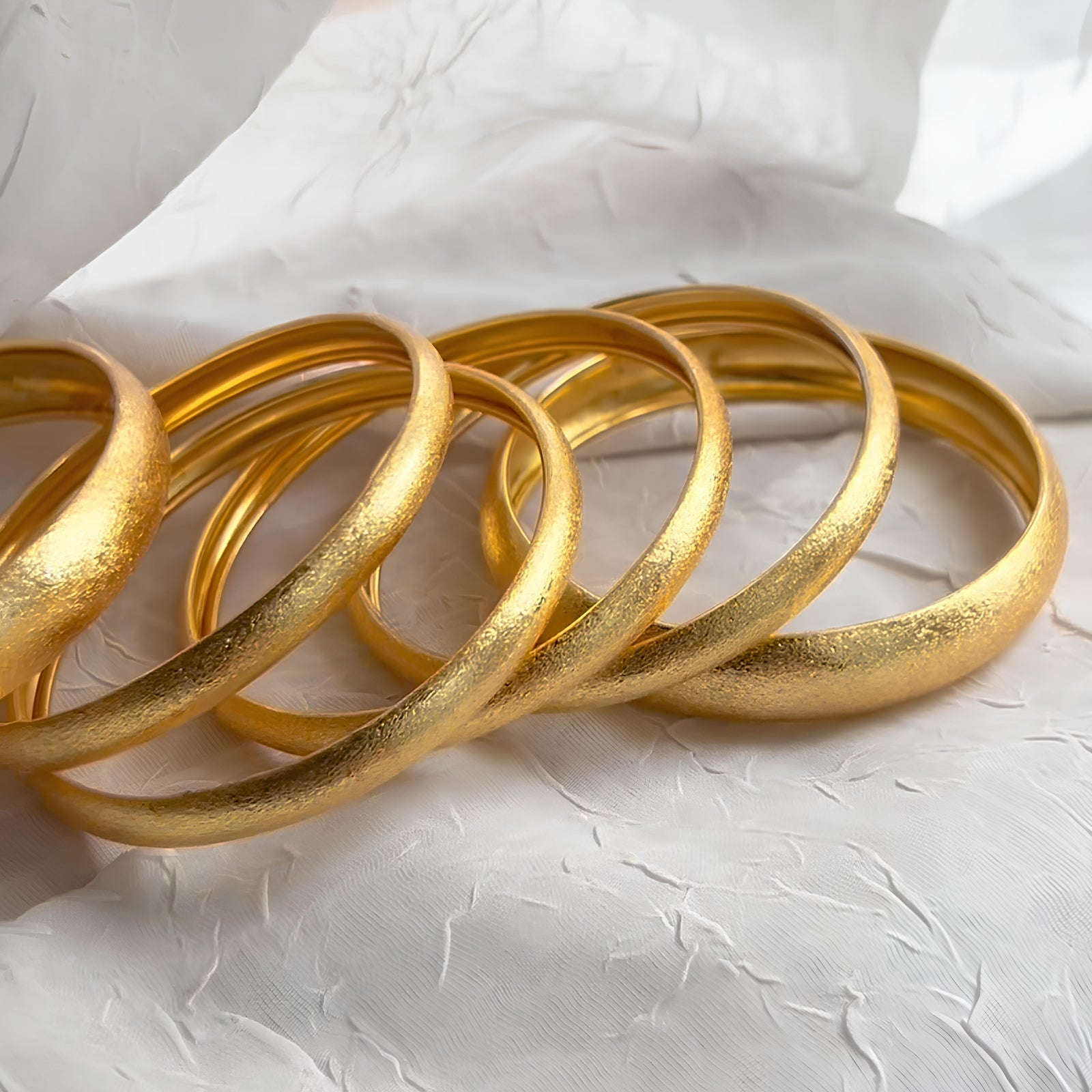 Mystic Glow Bangles - (BN-02) Chikoo