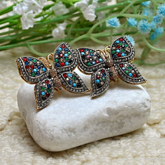 Emerald Butterfly Earrings - (ER-53)