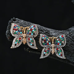 Emerald Butterfly Earrings - (ER-53)