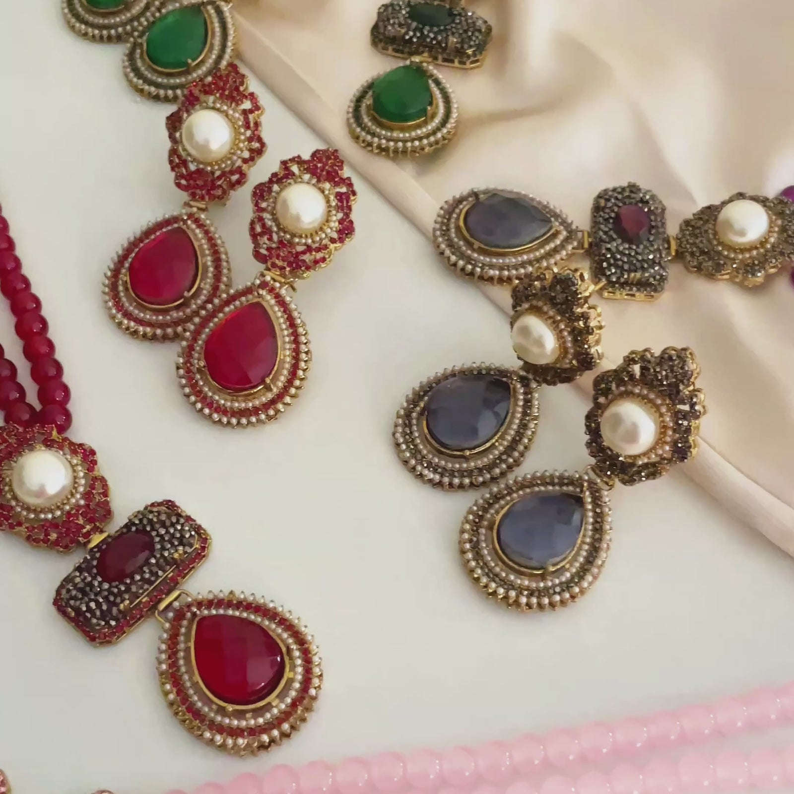Alara Pearls and Gemstone Turkish Mala - S-56 Chikoo