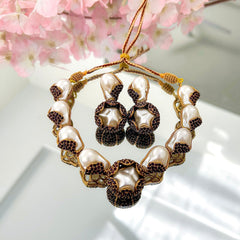 Moti e Phool Shine Pearl Necklace Set - S-50