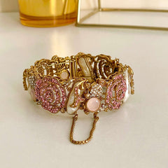 Kangan e Sitare Rose Quartz Radiance Bangles BN-46 Chikoo