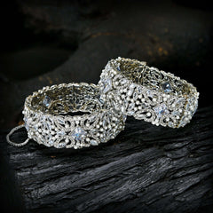 Textured Cuff Bangles (BN-22) Chikoo