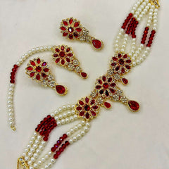 Pearl Charm Fantasy Choker Set CS-43 Chikoo