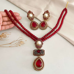 Alara Pearls and Gemstone Turkish Mala - S-56 Chikoo
