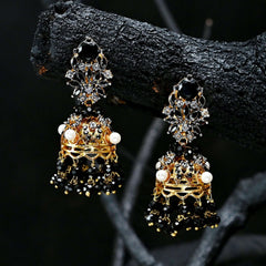 Round Radiance Jhumki - (JK-20) Chikoo