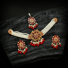 Pearl Zircon Choker Set (CS-01)