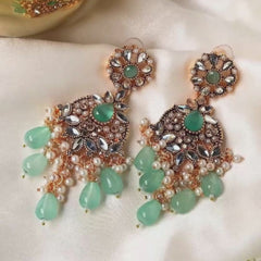Mah e Nur Royal Pearl & Crystals Earrings - ER-85