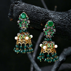 Round Radiance Jhumki - (JK-20) Chikoo