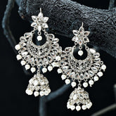 Beaded Jhumka Bali - JK-25 Chikoo