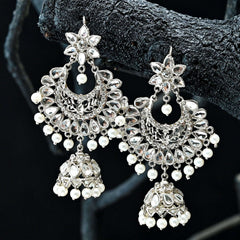 Beaded Jhumka Bali - JK-25 Chikoo