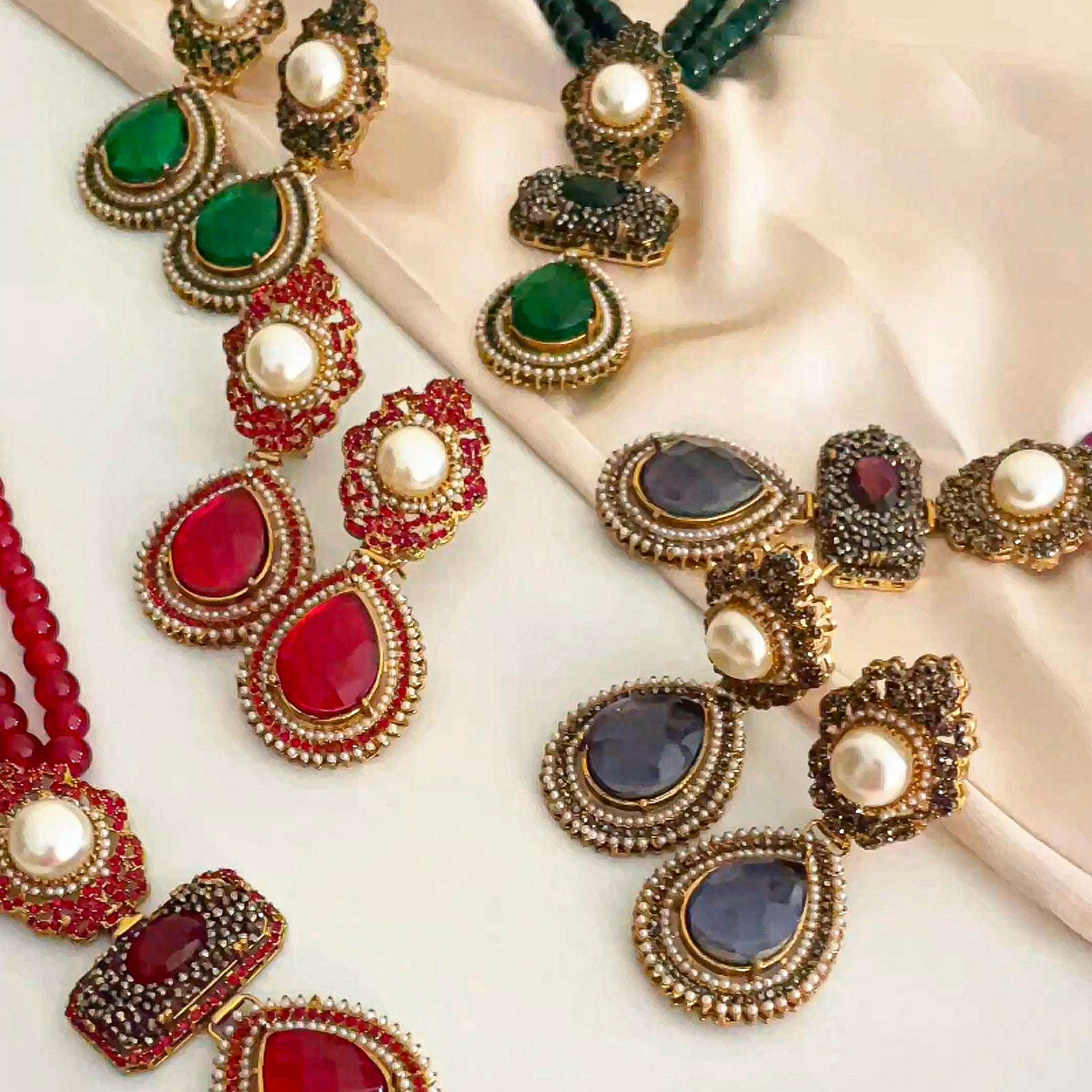Alara Pearls and Gemstone Turkish Mala - S-56 Chikoo
