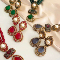 Alara Pearls and Gemstone Turkish Mala - S-56 Chikoo