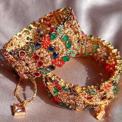 Multicolor Majesty Zircon Bangles - BN-31