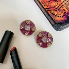 Diyar-e-Moti Glossy Round Pearl Stud Earrings - ER-96