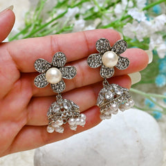 Flower Pearl Jhumki - JK-26