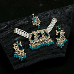 Emerald Pearl Enchantment Choker Set - (CS-08) Chikoo